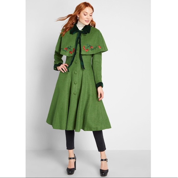 Collectif Jackets & Blazers - NWT COLLECTIF Long Green Coat